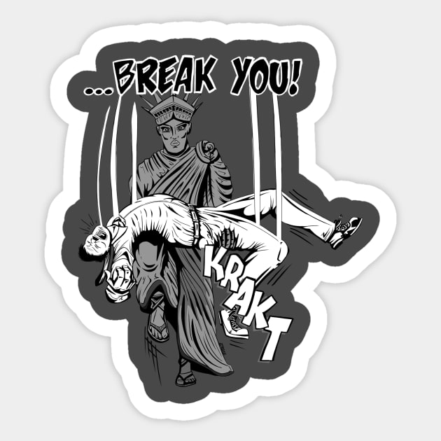 Hatefall B&W Sticker by Bmerice